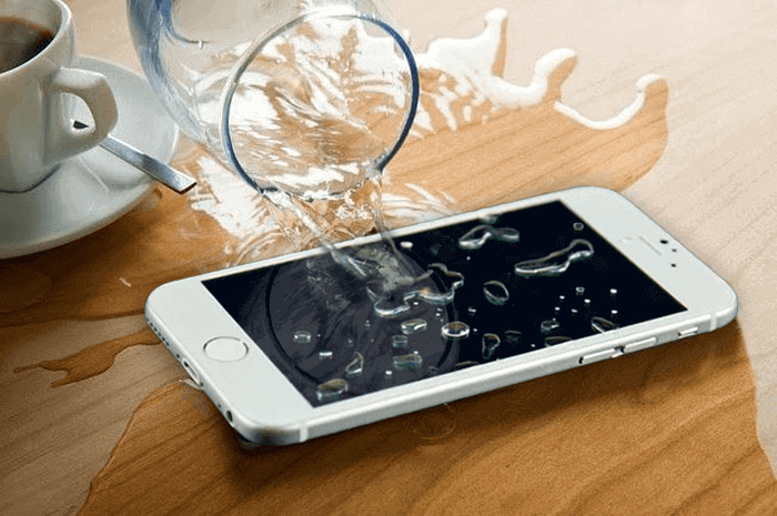 A water-damaged iPhone. yeesh.