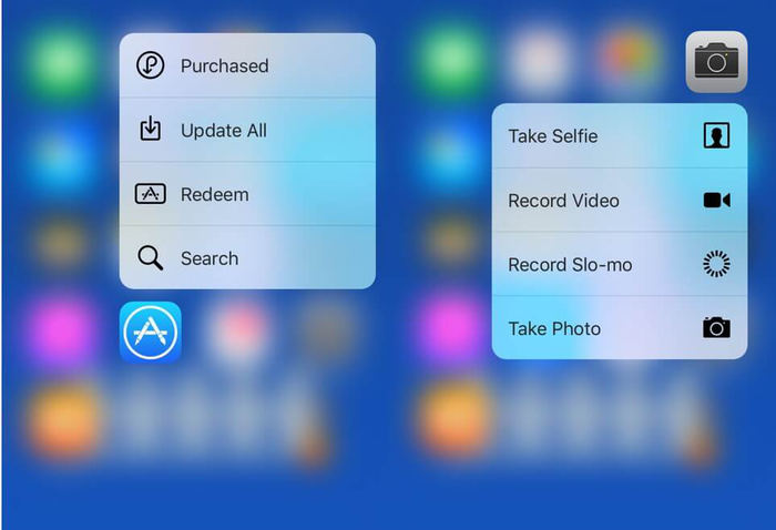 3Dタッチアプリメニューのショートカットの表示 Revealing 3D touch app menu shortcuts