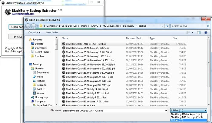 best blackberry backup extractor
