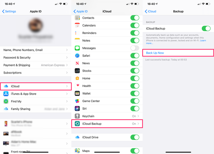 how to backup iphone to icloud from usb