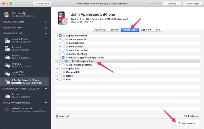 Finding WhatsApp's ChatStorage.sqlite database for migration