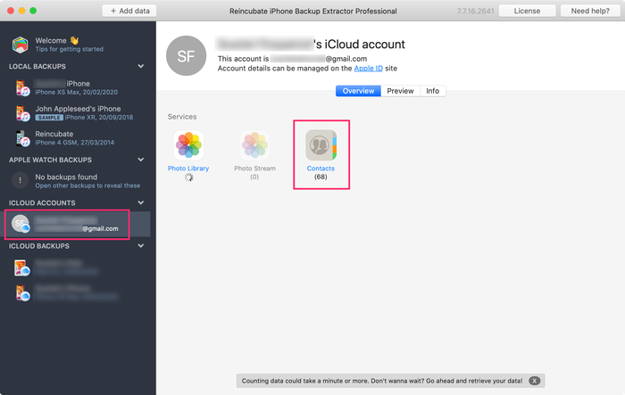 Export your iCloud contacts