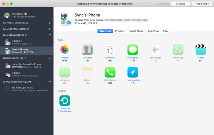 imazing icloud backup