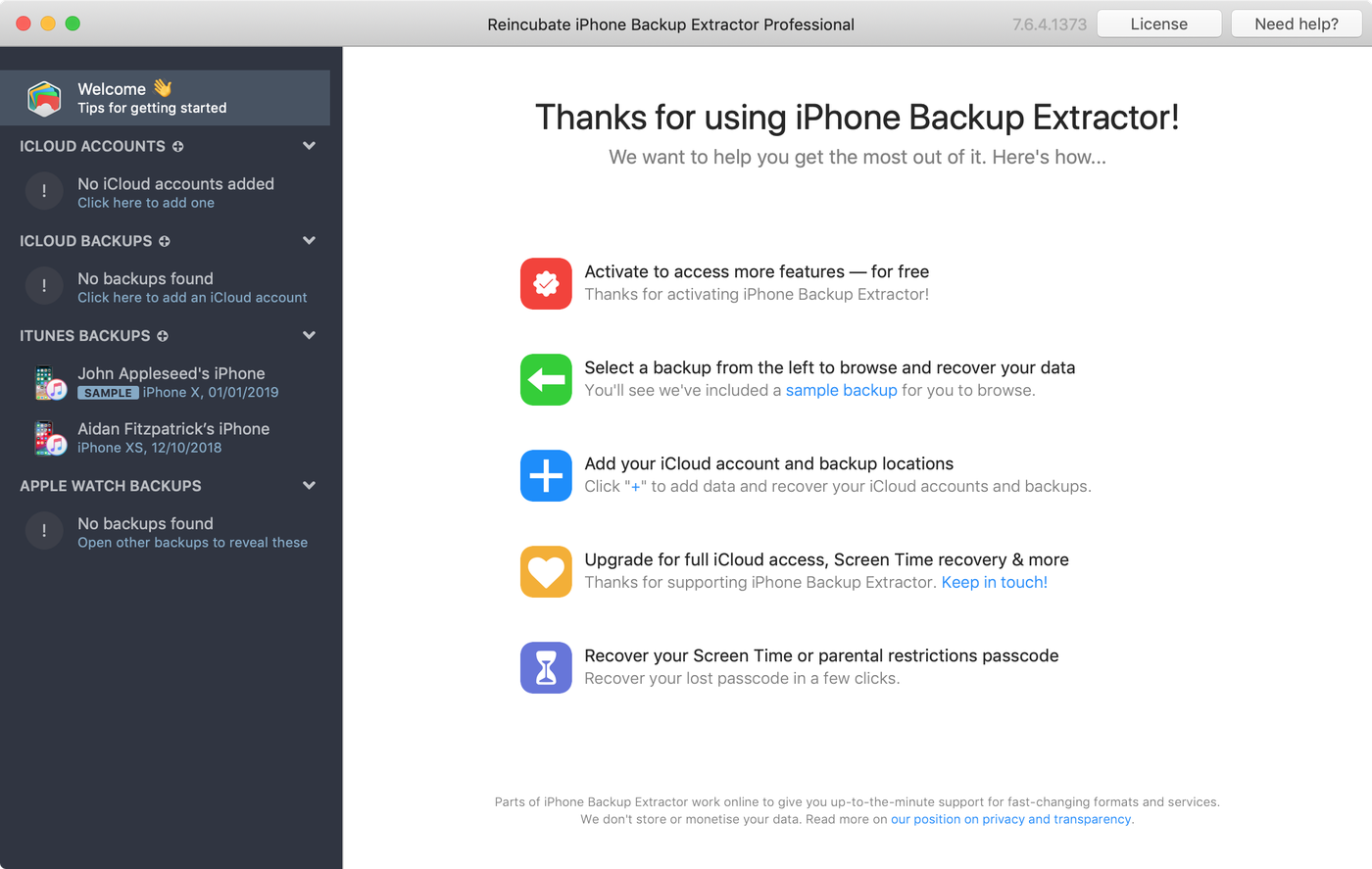 free itunes backup extractor