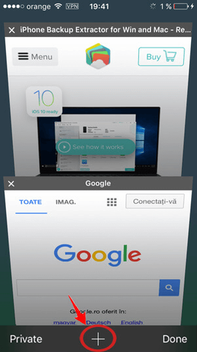 Recently closed tabs