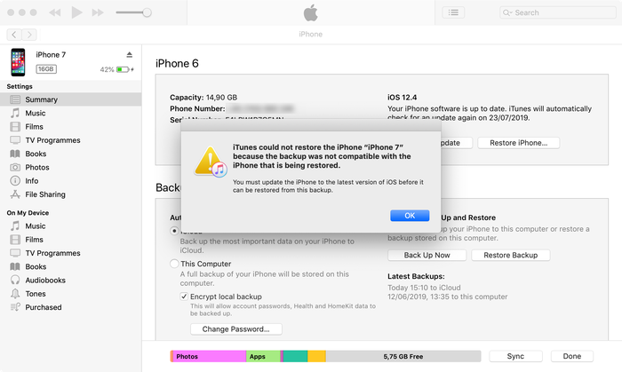 using itunes backup to restore messages on a mac