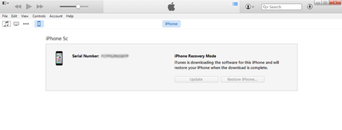 iTunes downloading firmware in recovery mode