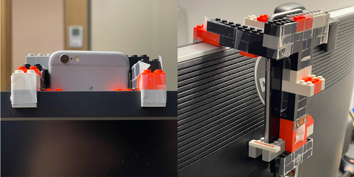  This engineering feat is a Twitter share from @boris_pavlocic. Media: Lego and scotch tape. 