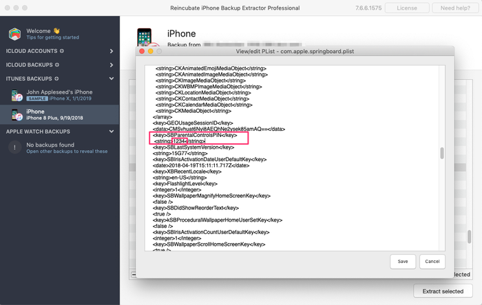 iphone backup extractor screen time passcode
