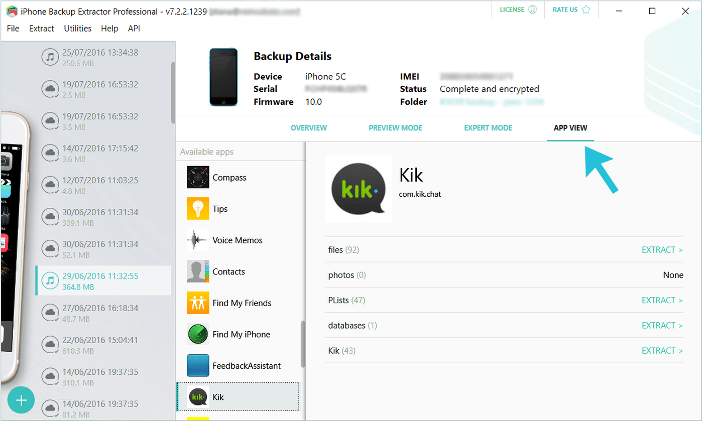 How to recover Kik messages from an iPhone