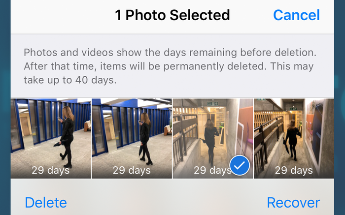 Recovering photos from the Photos app