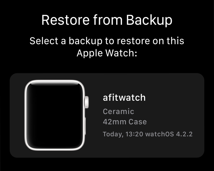 backup apple watch activity data