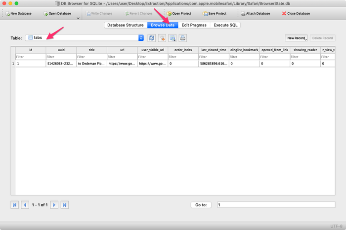  Querying the Safari BrowserState database using SQLite editor