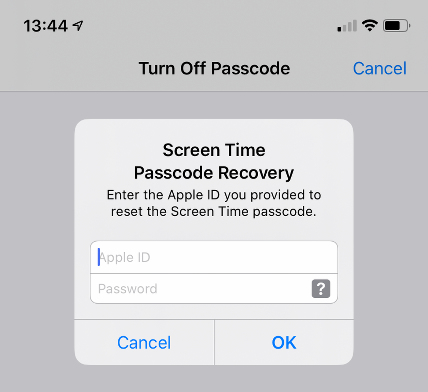 So entfernen Sie einen BildschirmzeitPasscode unter iOS 14