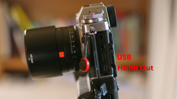 The ports on the Canon X-T3 The ports on the Canon X-T3